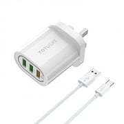 Totulife Pure Series Wall Charger with USB-C Cable 1m White