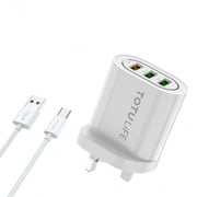 Totulife Pure Series Wall Charger with USB-C Cable 1m White