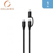 Cellairis 2-in-1 USB Cable 1m Black