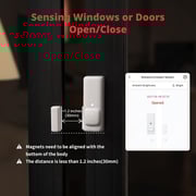 Switchbot W1201500 Door Alarm Contact Sensor, Open / Close Sensor, 5m Range - White