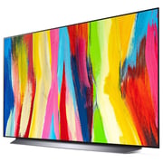 تلفزيون LG OLED evo TV 48 بوصة من سلسلة C2 ، تصميم شاشة سينمائي 4K Cinema HDR webOS22 مع تقنية ThinQ AI Pixel Dimming - OLED48C26LA