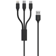 Green Universal 3-in-1 Cable 1.2m Black