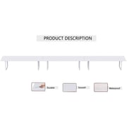 Mahmayi Vorm 136-72 Modern Conference-Meeting Table for Office, Home, & Restaurant - Loop Legs, Wire Management, Versatile Design, Easy Assembly, Enhances Wellness & Collaboration(18 Seater, White)
