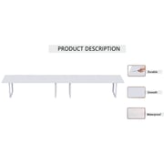 Mahmayi Vorm 136-36 Modern Conference-Meeting Table for Office, Home, & Restaurant - Loop Legs, Wire Management, Versatile Design, Easy Assembly, Enhances Wellness & Collaboration(8 Seater, White)