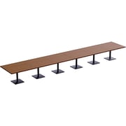 Ristoran 500x500e-720 24 Seater Square Base Cafe-dining-meeting Table Dark Walnut