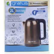 Gratus Electric Coper Durable Stainless Steel 360-degree Cordless Power Base Kettle 2l Glk-2098bc