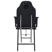 110160 Vidaxl Portable Facial Treatment Chair Faux Leather 185x78x76 Cm Black
