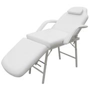 Vidaxl Portable Facial Treatment Chair Faux Leather 185x78x76cm White