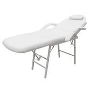 Vidaxl Portable Facial Treatment Chair Faux Leather 185x78x76cm White