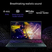ASUS ZenBook Pro Duo 15 OLED (2022) Laptop - 12th Gen / Intel Core i9-12900H / 15.6inch 4K OLED / 32GB RAM / 1TB SSD / 6GB NVIDIA GeForce RTX 3060 Graphics / Windows 11 Home / English & Arabic Keyboard / Blue / Middle East Version - [UX582ZM-OLED109W]