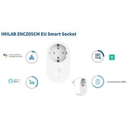 Xiaomi Mi Smart Plug Wifi, Wall Plug, Remote Controll, Works with Google Assistant & Alexa