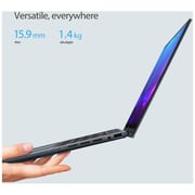 Asus Zenbook 14 Flip OLED Laptop - 11th Gen Corei7 2.80GHz 16GB 1TB Shared Win11Home 14inch 2.8K Pine Grey English/Arabic Keyboard UP5401EA OLED007W (2022) Middle East Version