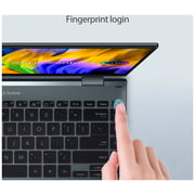 Asus Zenbook 14 Flip OLED Laptop - 11th Gen Corei7 2.80GHz 16GB 1TB Shared Win11Home 14inch 2.8K Pine Grey English/Arabic Keyboard UP5401EA OLED007W (2022) Middle East Version