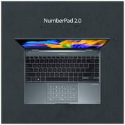 Asus Zenbook 14 Flip OLED Laptop - 11th Gen Corei7 2.80GHz 16GB 1TB Shared Win11Home 14inch 2.8K Pine Grey English/Arabic Keyboard UP5401EA OLED007W (2022) Middle East Version