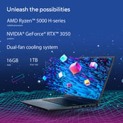 ASUS Vivobook Pro 15 Creator Laptop - 5th Gen Ryzen 7 3.2GHz 16GB 1TB 4GB Win11Home 15.6inch FHD OLED Blue English/Arabic Keyboard M3500QC-OLED0R7W