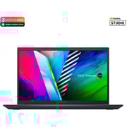 ASUS Vivobook Pro 15 Creator Laptop - 5th Gen Ryzen 5 3.3GHz 8GB 512GB 4GB Win11Home 15.6inch FHD OLED Blue English/Arabic Keyboard M3500QC-OLED0R5W