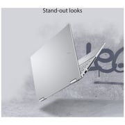 ASUS VivoBook Flip 14 (2020) Laptop - 11th Gen / Intel Core i3-1115G4 / 14inch FHD / 8GB RAM / 256GB SSD / Shared Intel UHD Graphics / Windows 11 Home / English & Arabic Keyboard / Transparent Silver / Middle East Version - [TP470EA-EC511W]