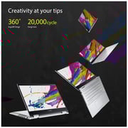 ASUS VivoBook Flip 14 (2020) Laptop - 11th Gen / Intel Core i3-1115G4 / 14inch FHD / 8GB RAM / 256GB SSD / Shared Intel UHD Graphics / Windows 11 Home / English & Arabic Keyboard / Transparent Silver / Middle East Version - [TP470EA-EC511W]