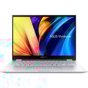 ASUS VivoBook S 14 Flip OLED (2021) Laptop - AMD Ryzen 5-5600H / 14inch WUXGA / 8GB RAM / 512GB SSD / Shared AMD Radeon Graphics / Windows 11 Home / English & Arabic Keyboard / Cool Silver / Middle East Version - [TN3402QA-LZ074W]