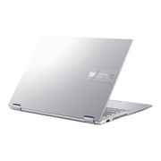 ASUS VivoBook S 14 Flip OLED (2021) Laptop - AMD Ryzen 5-5600H / 14inch WUXGA / 8GB RAM / 512GB SSD / Shared AMD Radeon Graphics / Windows 11 Home / English & Arabic Keyboard / Cool Silver / Middle East Version - [TN3402QA-LZ074W]