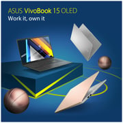 ASUS VivoBook 15 OLED (2020) Laptop - 11th Gen / Intel Core i5-1135G7 / 15.6inch FHD OLED / 8GB RAM / 512GB SSD / 2GB NVIDIA GeForce MX350 Graphics / Windows 11 Home / English & Arabic Keyboard / Silver / Middle East Version - [K513EQ-OLED005W]