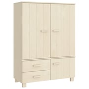 vidaXL Wardrobe HAMAR Honey Brown 99x45x137 cm Solid Wood Pine