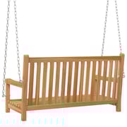 Vidaxl Swing Bench Solid Teak Wood 114x60x64 Cm