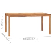 vidaXL Garden Dining Table 160*80*77 cm