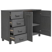 vidaXL Sideboard HAMAR Dark Grey 113x40x80 cm Solid Wood Pine