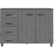 vidaXL Sideboard HAMAR Dark Grey 113x40x80 cm Solid Wood Pine