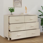 vidaXL Sideboard HAMAR Honey Brown 113x40x80 cm Solid Wood Pine