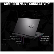 ASUS ROG Strix G17 (2022) Gaming Laptop - AMD Ryzen 7-6800H / 17.3inch FHD / 16GB RAM / 1TB SSD / 6GB NVIDIA GeForce RTX 3060 Graphics / Windows 11 Home / English & Arabic Keyboard / Grey / Middle East Version - [G713RM-KH011W]