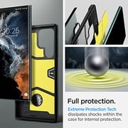 Spigen Tough Armor Designed For Samsung Galaxy S22 Ultra Case Cover (2022) With Extreme Impact Foam - Abyss Green