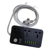 Budi 6 USB Extention Socket 2500W