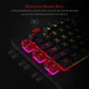 Redragon SHIVA RGB Gaming Keyboard With Multimedia Keys Black