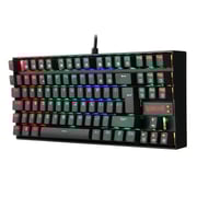 Redragon K552-rgb Compact 87 Keys Usb Wired Cherry Mx Blue Rgb Backlit Mechanical Gaming Keyboard - Black