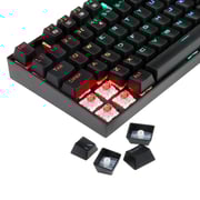 لوحة مفاتيح الألعاب الميكانيكية ريدراجون K552-rgb المدمجة - 87 مفتاح USB السلكية تشيري Mx بلو Rgb - بإضاءة خلفية - أسود