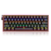 Redragon K617 Fizz 60% Wired Rgb Gaming Keyboard, 61 Keys Compact Mechanical Keyboard, Pro Driver Support