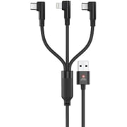 Swiss Military 3 In 1 USB Cable 2m Black