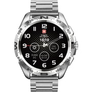 Swiss Military SM-WCH-DOM1-M-SIL Dom Smart Watch With Metal Strap Silver