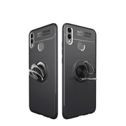 Remson Back Case Cover For Huawei Honor 8x Ring Series Shock Absorption Soft Tpu Black
