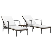 vidaXL Sun Loungers 2pcs with Table