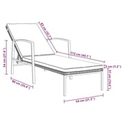 vidaXL Sun Loungers 2pcs with Table
