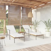 vidaXL Sun Loungers 2pcs with Table