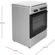 Nobel Gas Cooker Silver 60x55 cm 4 Gas Burners Ffd Gas Oven Turkey - NGC6600
