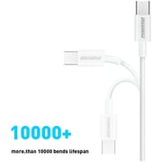 Rockrose Zeta AC USB-C Cable 1m White