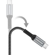 Rockrose Powerline CC1 USB-C To USB-C Cable 1m Black/Midnight Blue