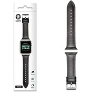 Green Lion Genuine Leather Watch Strap for Apple Watch 44mm - Black