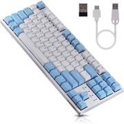 Durgod Taurus K320 (Cherry Red Switch) Wireless Mechanical Keyboard - Light Blue
