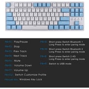 Durgod Taurus K320 (Cherry Red Switch) Wireless Mechanical Keyboard - Light Blue